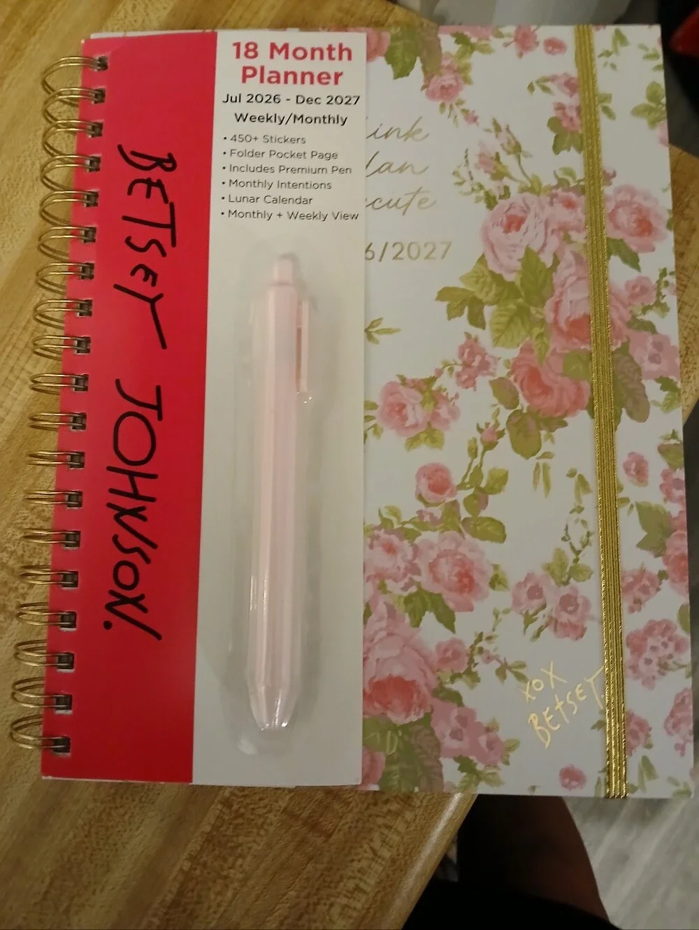 Betsey Johnson NWT 2026-2027 Spiralbound Planner -3 Designs